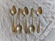 5 cucchiaini da té vintage brocante in alpacca (leggi la descrizione)