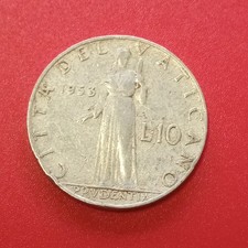 Vaticano moneta 10 Lire 1953