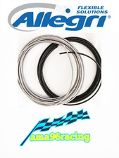 TUBO FRENI IN TRECCIA INOX ALLEGRI BREMBO RIV. PVC TRASPARENTE O NERO - 1 METRO