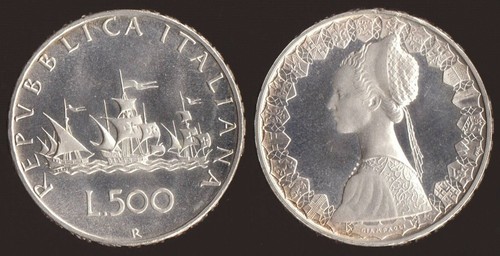 500 lire 1968 caravelle - lire,