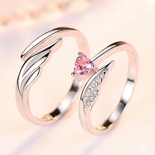 Anello cristallo cuore angelo - cristallo,
