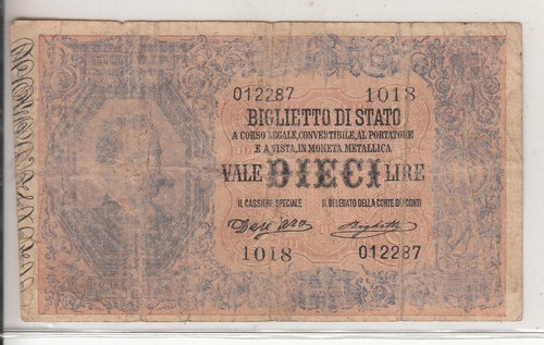 Biglietto stato lire - biglietto, di