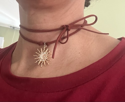 Collana doppio giro fatta a - ,