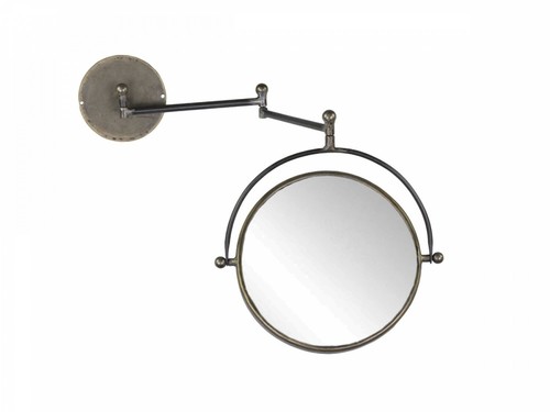 Antique brass mirror round - mirror,,