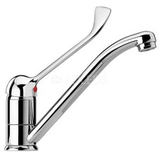 RUBINETTO MISCELATORE LAVABO COMANDO A GOMITO LEVA LUNGA CLINICA RISTORANTE