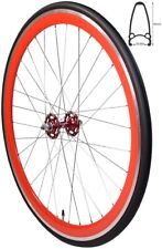 Ruota anteriore Redondo 28 pollici singlespeed fixie cerchio nero arancione + pneumatici