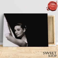 Audrey Hepburn attrice Stampa su Tela ALTA' QUALITA' QUADRO MODERNO ARTE icona