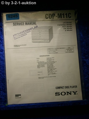 Manuale servizio sony cdp - manuale,