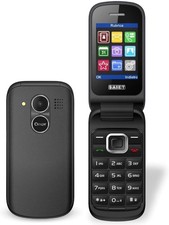 Telefono Cellulare GSM Quad Band SAIET CANDY Dual SIM Flip Type-C NERO