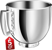 5QT Stainless Steel Mixer Bowl
