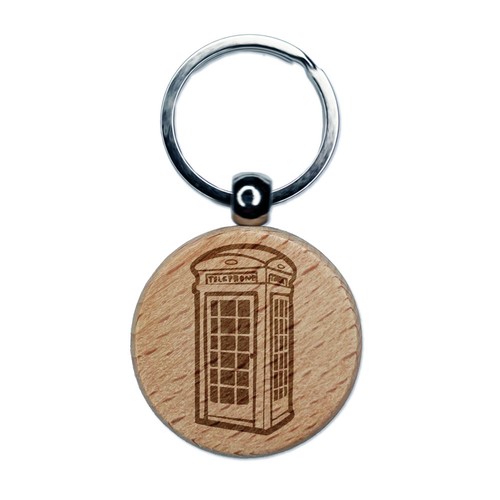 Charm portachiavi tondo legno