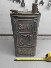 PETROLIO SIAP GENOVA LATTA TANICA TANK VINTAGE METAL 1928 ORIGINAL OIL EPOCA 20