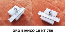 Mono Orecchino Uomo Donna Cerchio Oro Bianco 18kt 750 Cerchietto Sezione Tonda