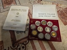 ITALIA Divisionale 1985 MANZONI 11 VALORI con 500 Lire ARGENTO PROOF SET