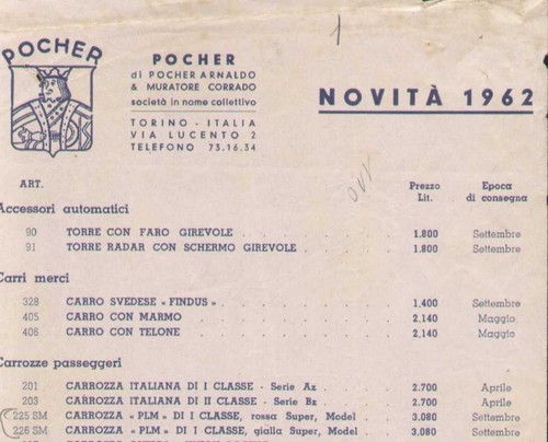 Catalogo pocher muratori 1962 - pocher,