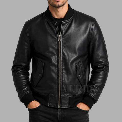 Giubbotto bomber uomo pelle - giubbotto,