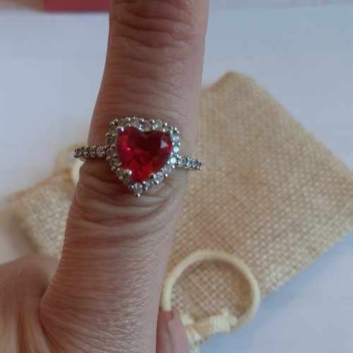 Anello donna solitario cuore - a,