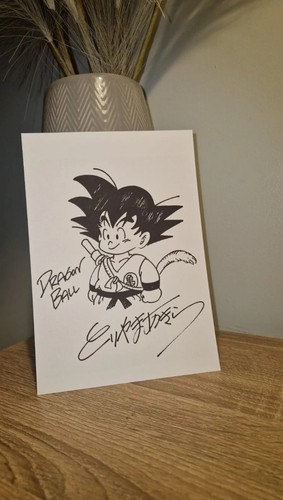 Akira toriyama signed - a5,