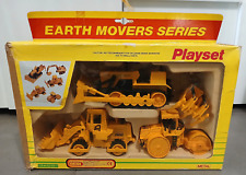 Set Modellini Jaco Earth Movers Playset Bulldozer Rullo Escavatore Metallo