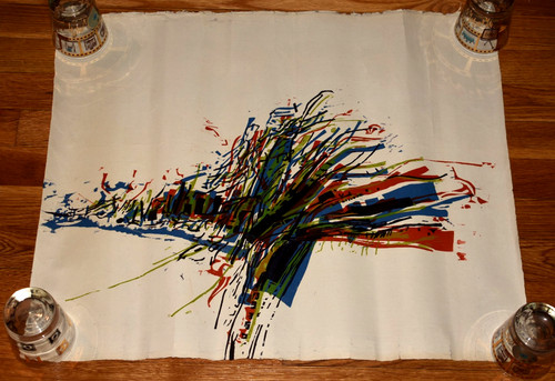 Litografia astratta carta - litografia,