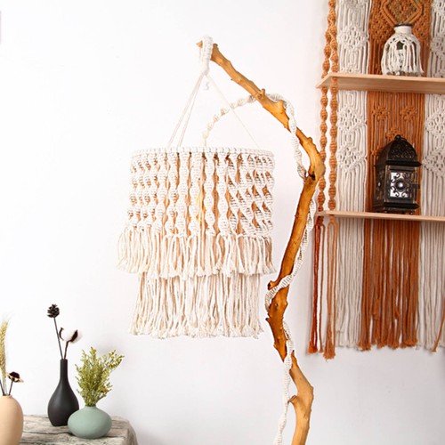 Lampadario boho macramè - lampadario, in