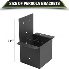 Staffa pergola zincata set montaggio a parete connettore colonna padiglione con viti