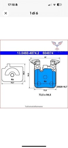 604874 kit pastiglie pattini - kit,