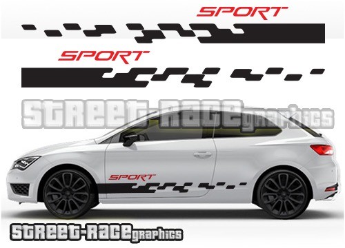 Adesivi grafici strisce racing