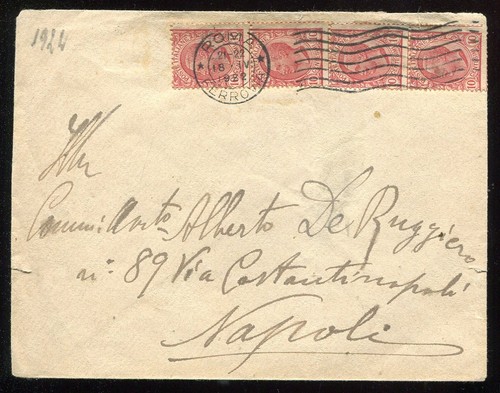 Regno 1922 busta con 2 - 1922, 2+2