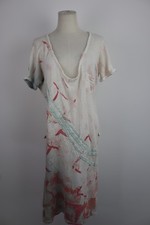 CUSTO LINE VESTITO ABITO DONNA TG 3 WOMAN CASUAL VINTAGE DRESS LINO COTONE