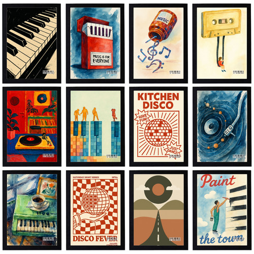 Poster musica vintage stampa - musica,