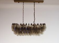 Elegant Murano Poliedri Chandelier - Carlo Scarpa - 84 smoked glasses