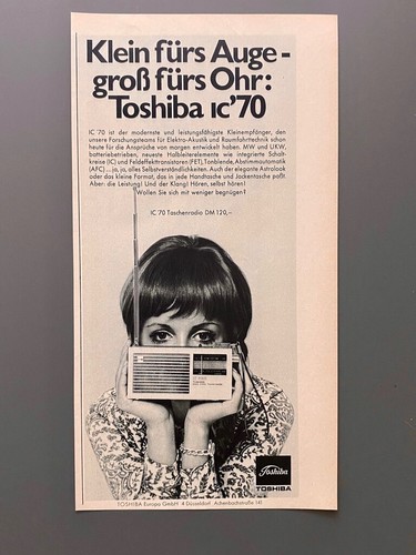 Radio tascabile toshiba - ic, '70