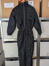 Tuta da neve Brugi vintage donna pezzo unico taglia 42 nera con cappuccio