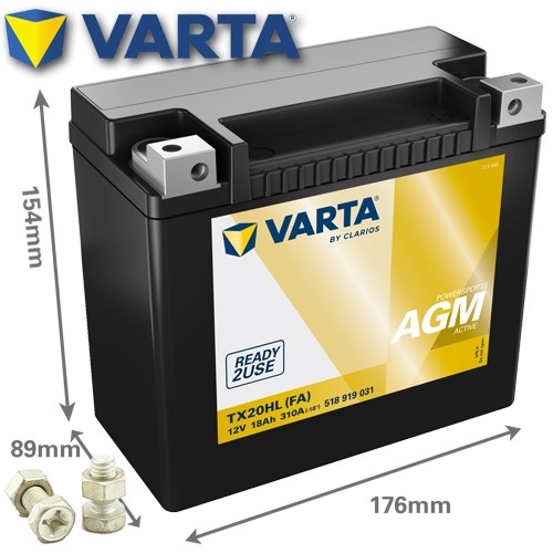 Batteria per harley flstf 1450 - batteria,