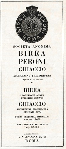 Pubblicita 1923 birra - birra, peroni