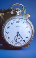 MOLNIJA OROLOGIO DA TASCA TASCHINO USSR TRENO FERROVIE ANTICO 50 MM REVISIONATO 