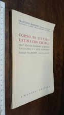  LIBRO: Corso di sintassi latina con esercizi di Francesco Sbordone 1954