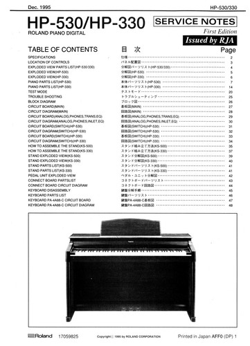 Roland 530 330 service - hp-330,