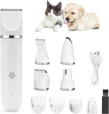 Tosatrice Silenzioso per Cani e Gatti 4 in 1 Tosatrice per Cani Macchinetta TOSA