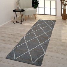 Tappeto Salotto Pelo Corto Annodato A Mano Design Scandinavo Effetto 3D Moderno