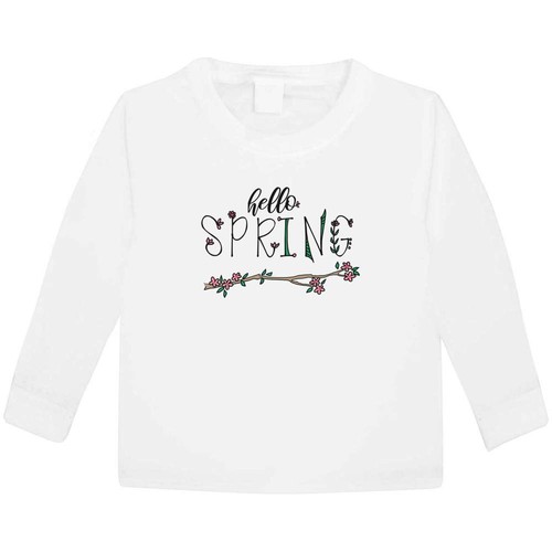 Shirt floral hello spring - t-shirt, spring'
