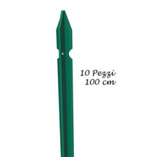 10 Pali in Ferro Plastificato