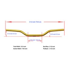 Gold Aluminum Straight Drag