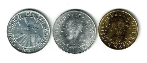 San marino lire - marino, 10-20