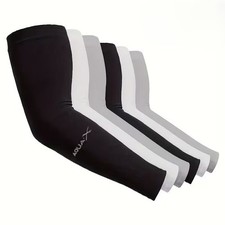2PZ MANICOTTI SPORTIVI PER BRACCIA ELASTICHE TRASPIRANTI PROTEZIONE RAGGI UV