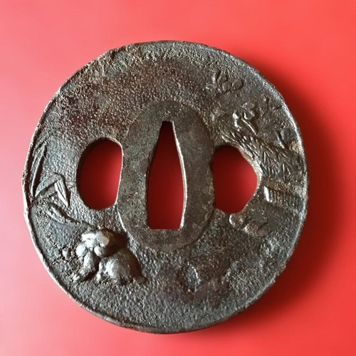 Antico ferro giapponese tsuba - antico,