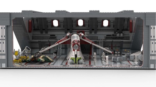 Star wars venator hangar - star,