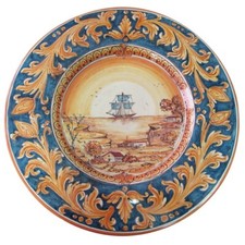 Piatto da Parette Parata Piatti da Appendere Ceramica Caltagirone Dipinto a Mano