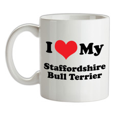 I Love My Staffordshire Bull Terrier Mug - Cane - Pupazzo - Canina - Cucciolo -